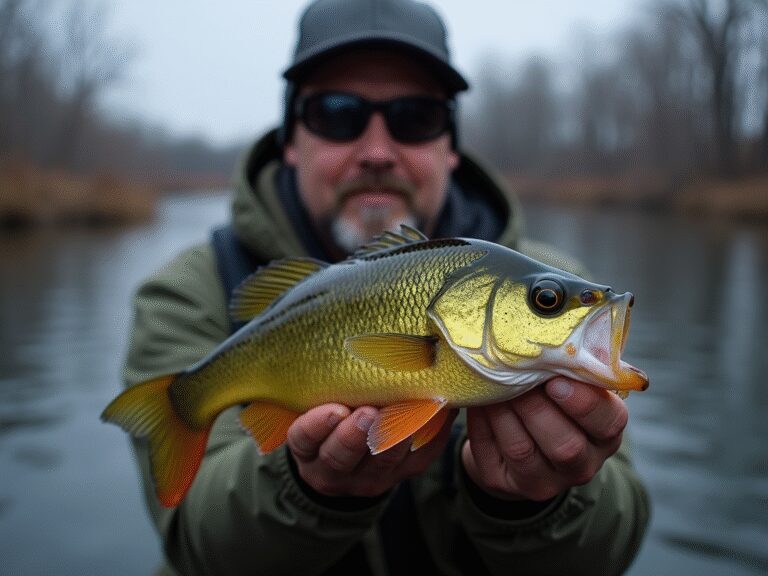 yellow perch winter fishing depth