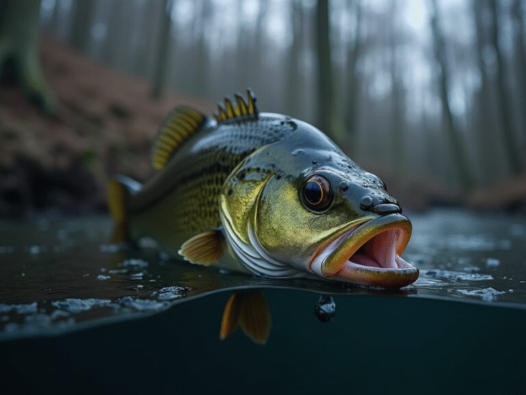 bass winter fishing depth