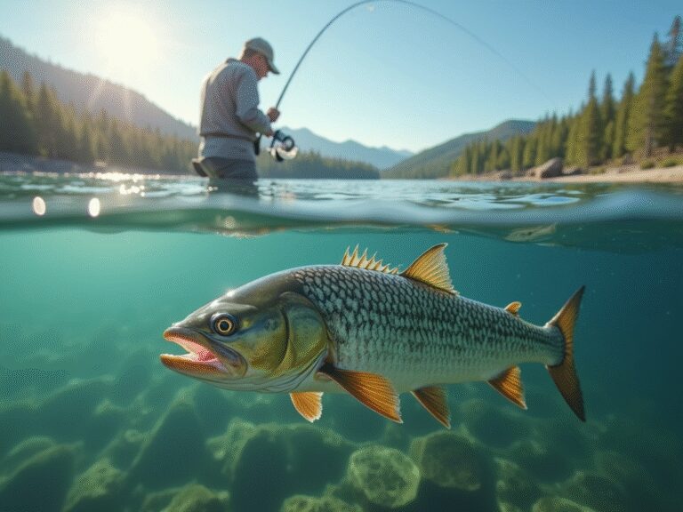 fishing extremely clear water